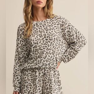 Z Supply Luxe Leopard Long Sleeve Top